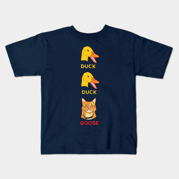 Duck Duck Goose! Kids T-Shirt by jmtaylor